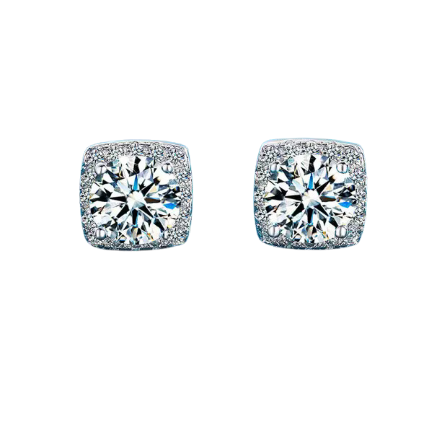 Brincos de Diamante Moissanite 1 Quilate Importado Ouro Branco 18K