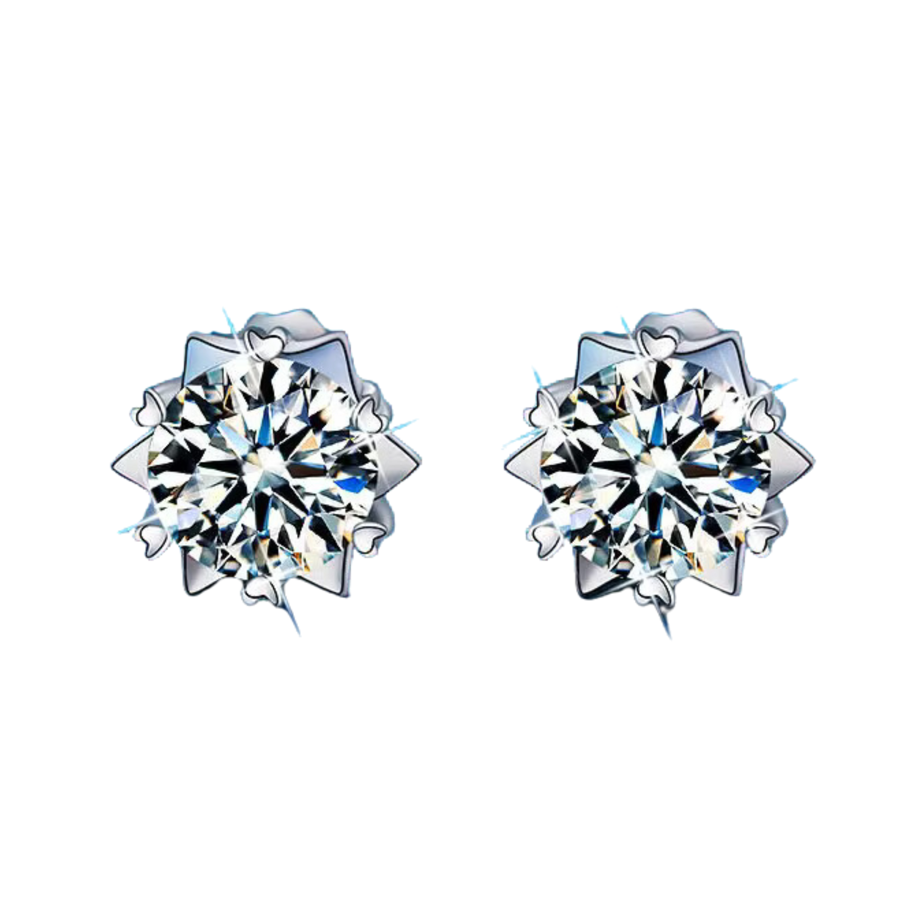 Brincos de Diamante Moissanite 1 Quilate Importado Ouro Branco 18K