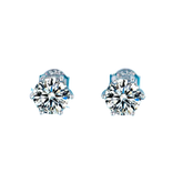 Brincos de Diamante Moissanite 1 Quilate Importado Ouro Branco 18K