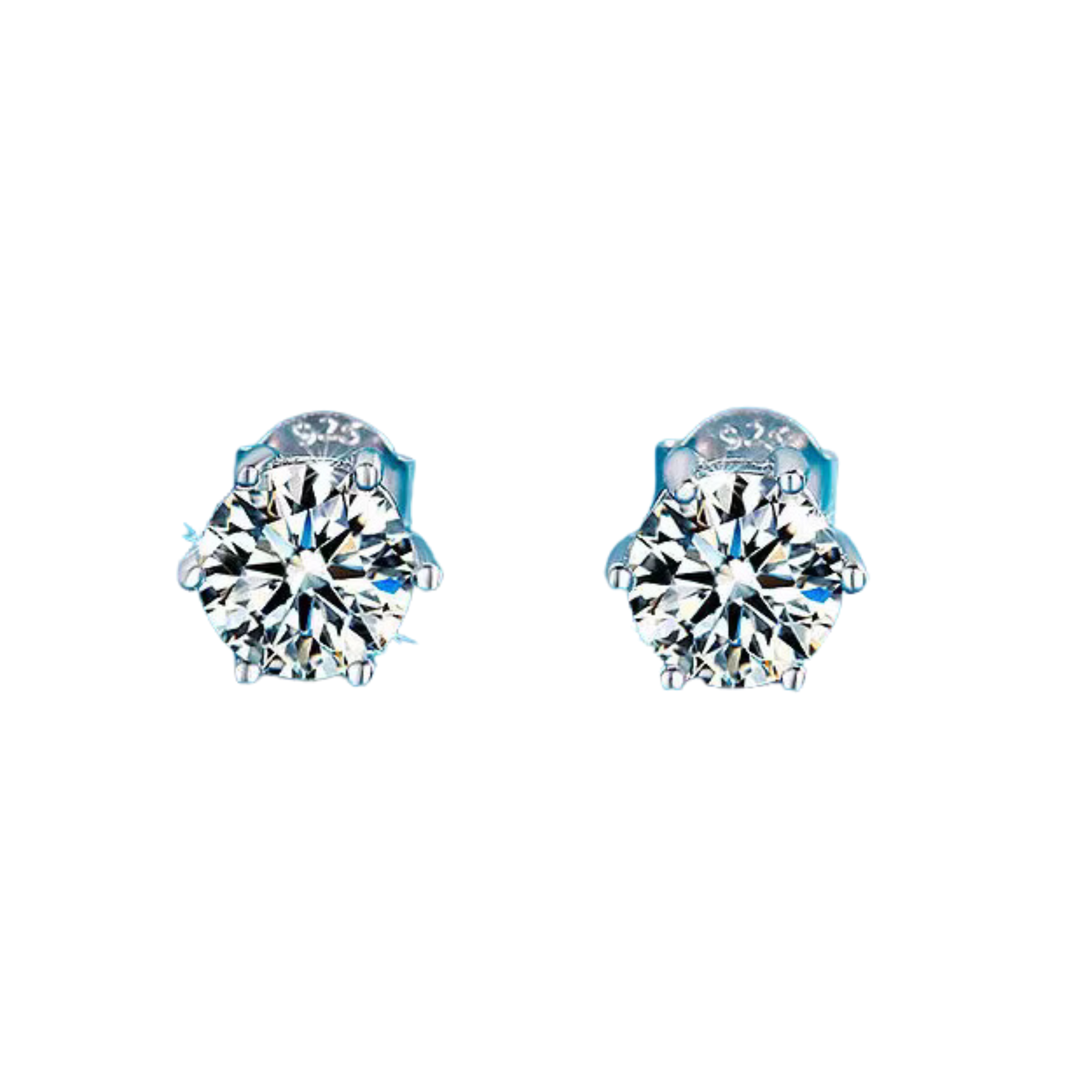 Brincos de Diamante Moissanite 1 Quilate Importado Ouro Branco 18K