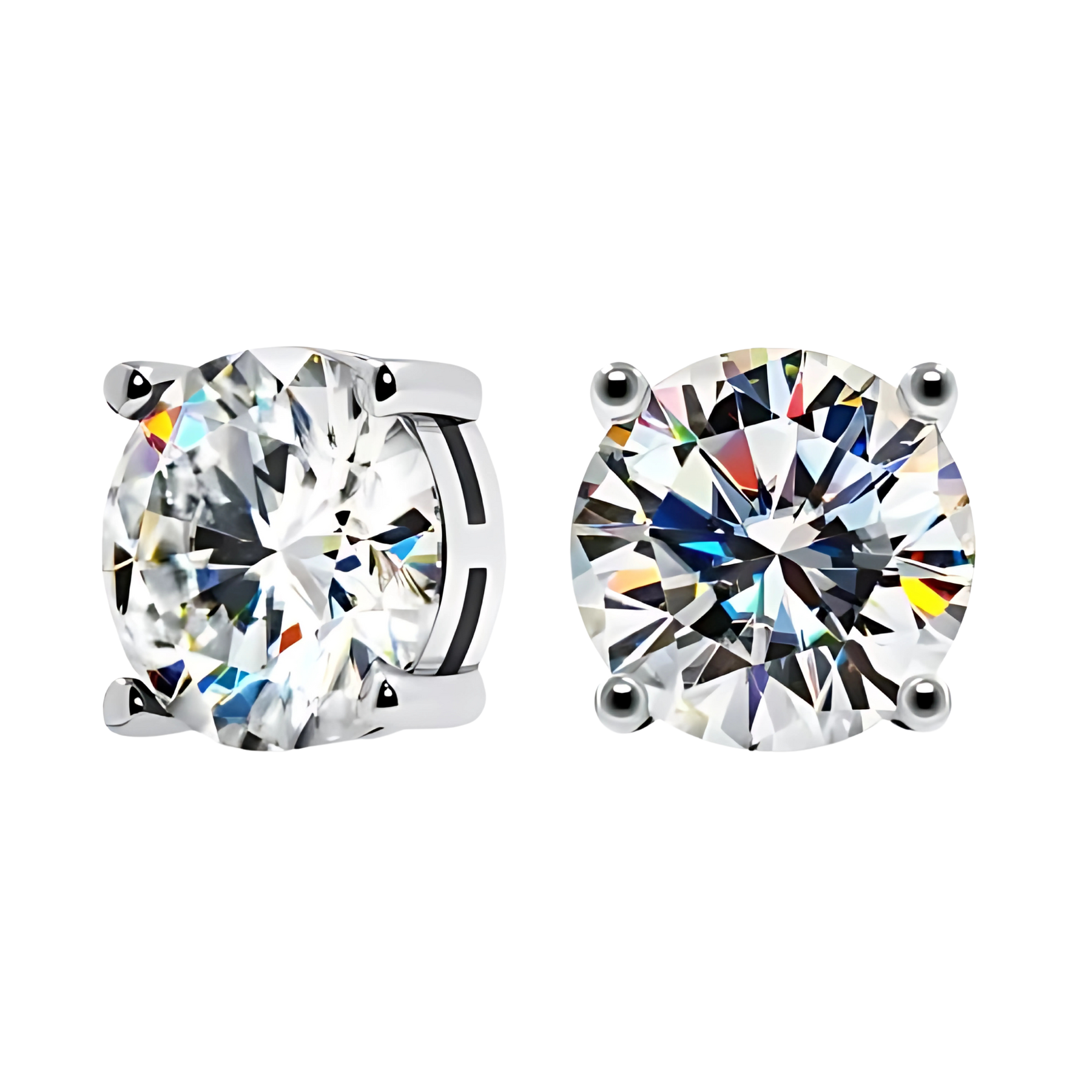 Brincos de Diamante Moissanite 1 Quilate Importado Ouro Branco 18K