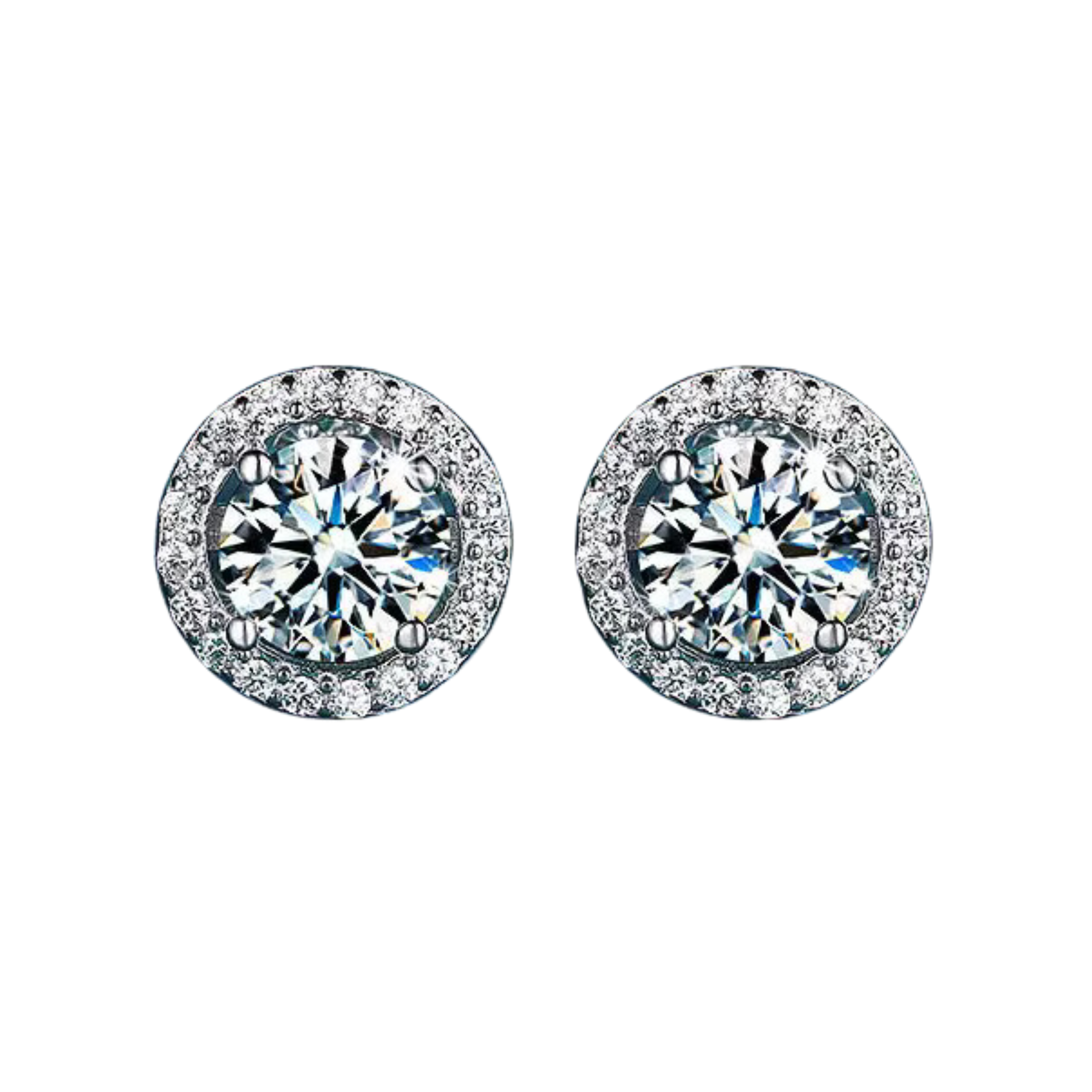 Brincos de Diamante Moissanite 1 Quilate Importado Ouro Branco 18K