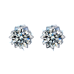 Brincos de Diamante Moissanite 1 Quilate Importado Ouro Branco 18K
