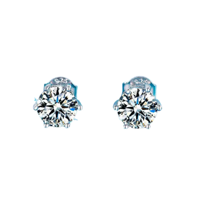 Brincos de Diamante Moissanite 1 Quilate Importado Ouro Branco 18K