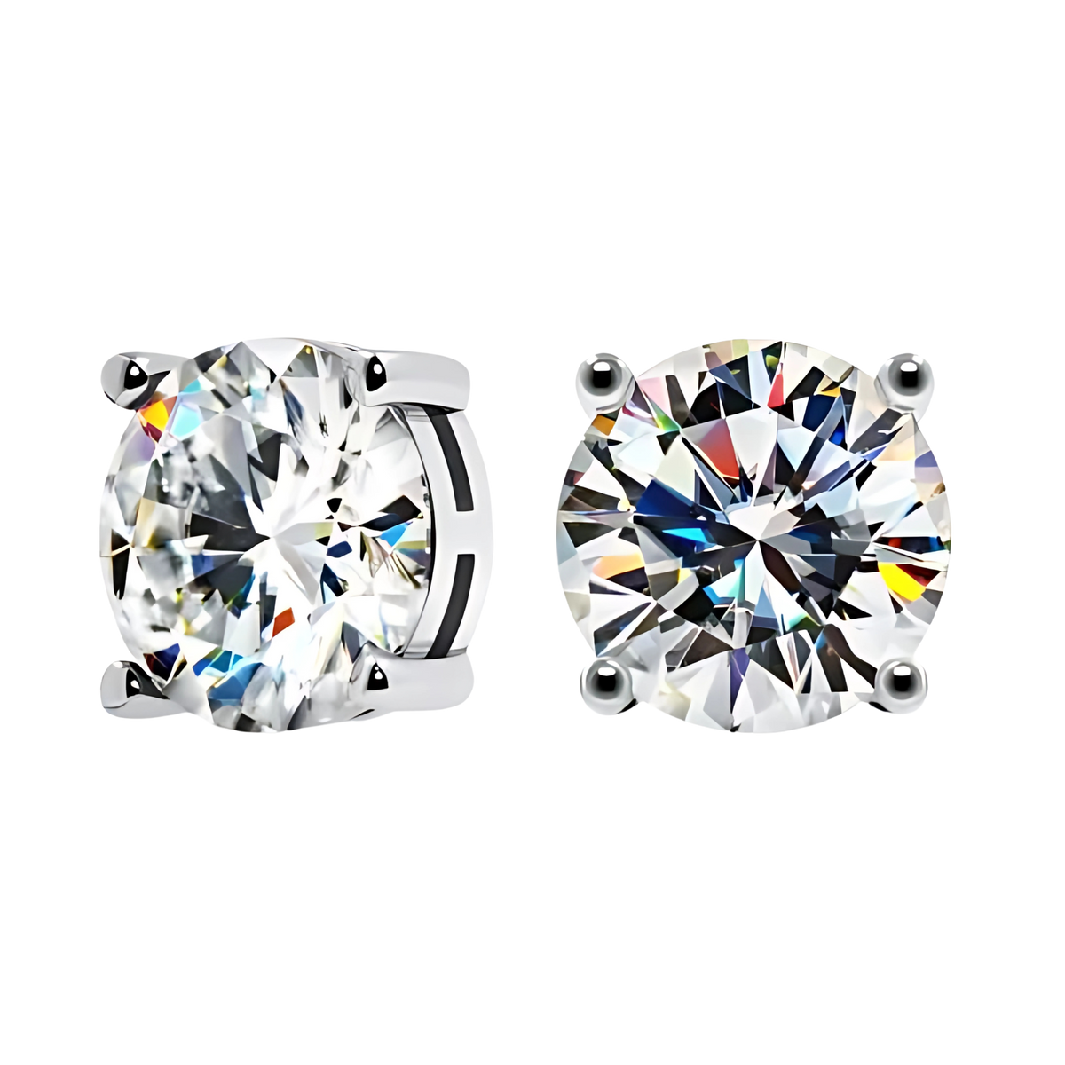 Brincos de Diamante Moissanite 1 Quilate Importado Ouro Branco 18K